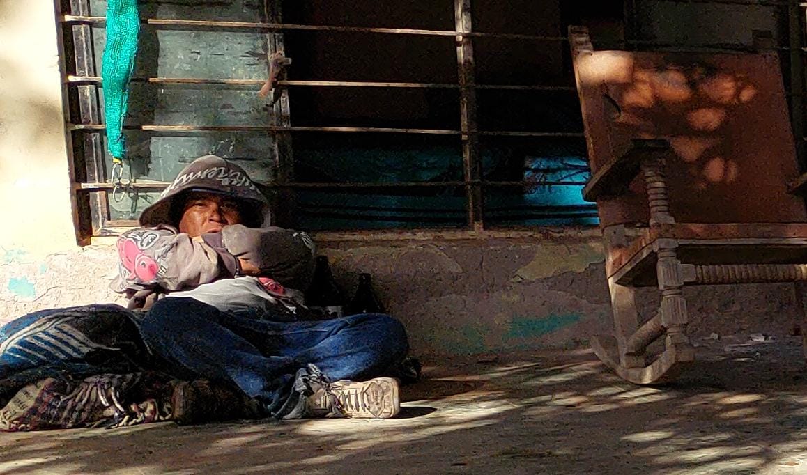 Rosa pasó la noche en la calle