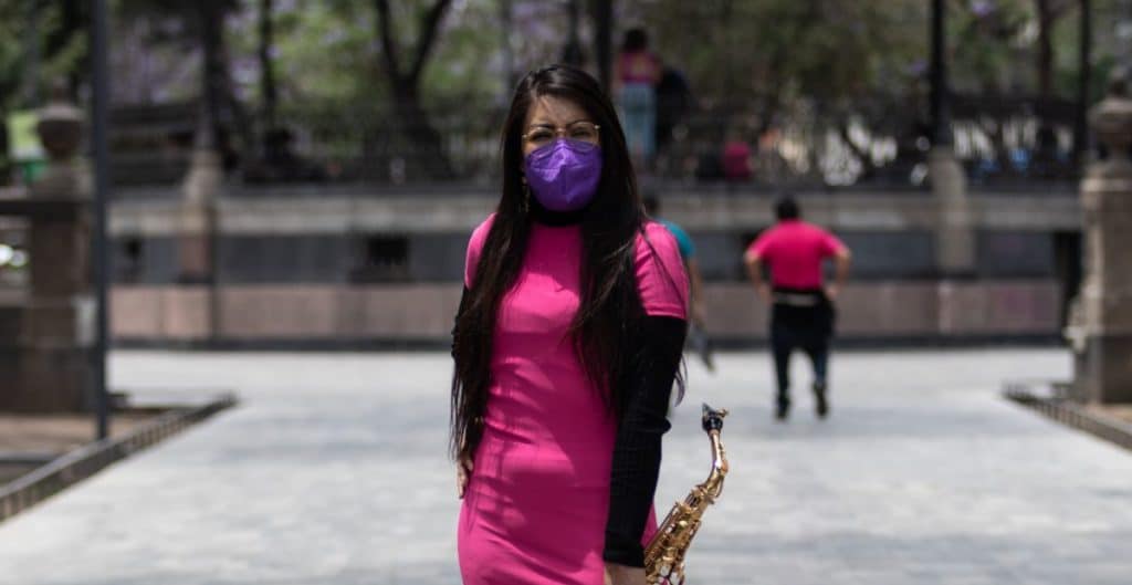 Saxofonista María Elena Ríos
