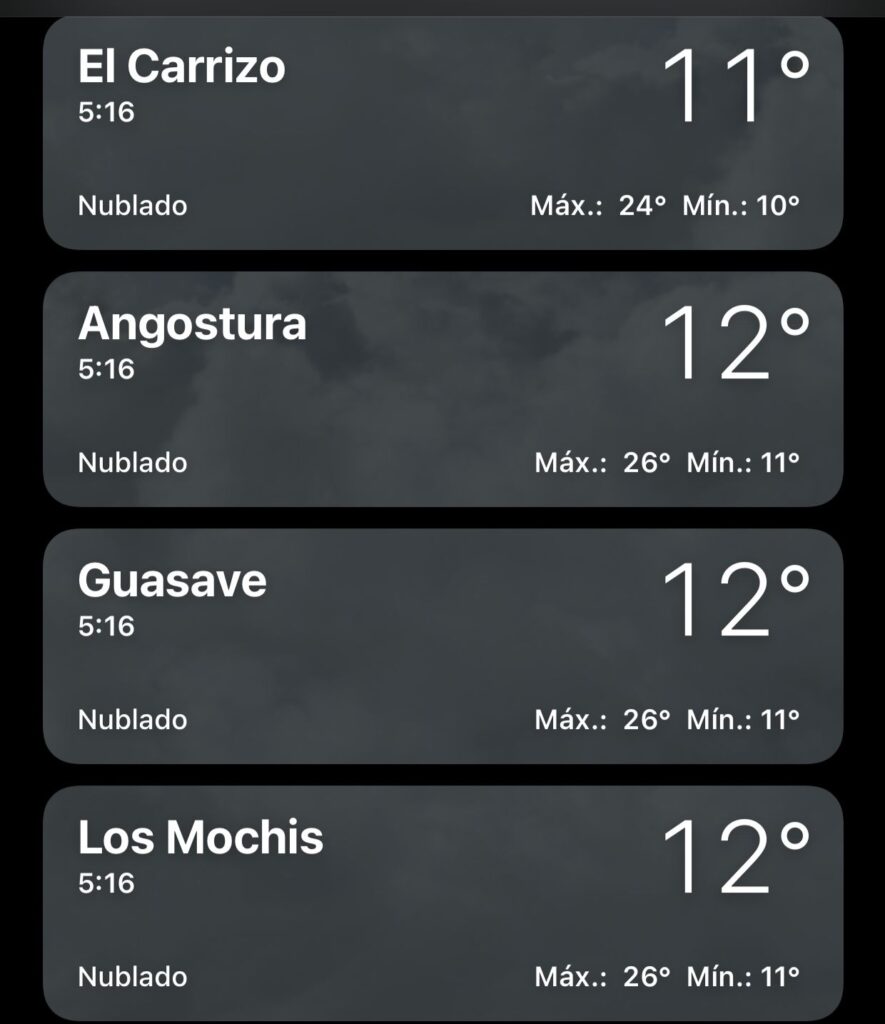 Temperaturas mínimas registradas este 28 de enero en Sinaloa.jpeg