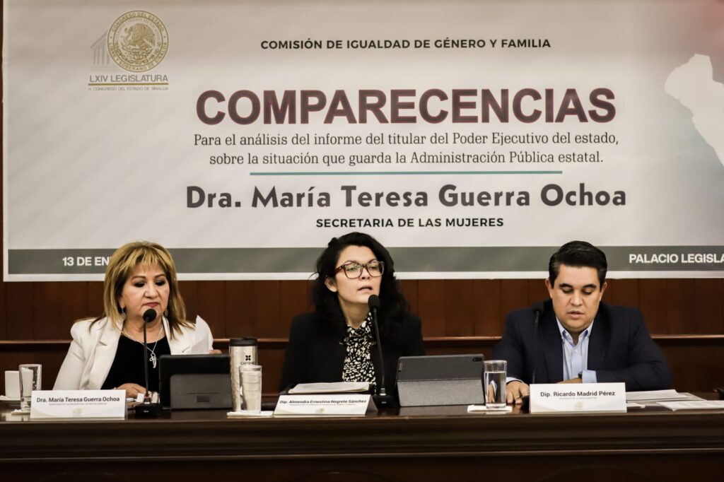 ¡Resultados! Destaca Tere Guerra Ochoa disminución del 50% en incidencia de feminicidios en Sinaloa