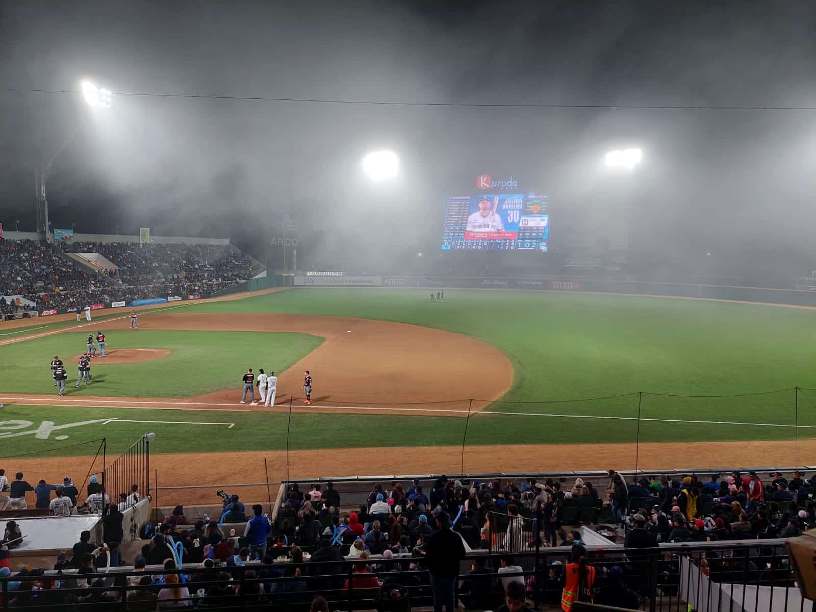 ¡Detenido! Algodoneros vs Naranjeros parcialmente suspendido por neblina