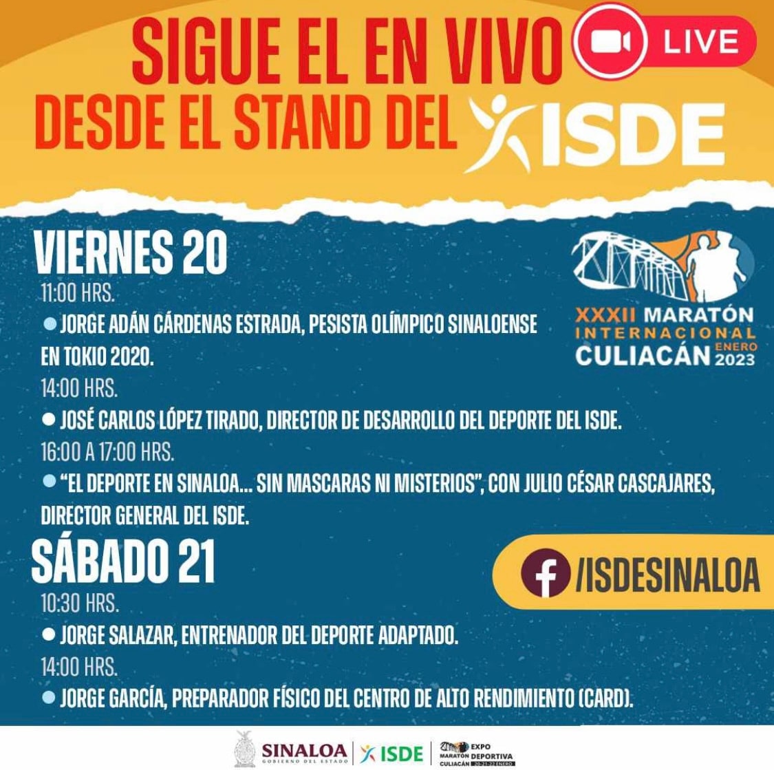 ¡Actividades listas! Este es el calendario de la Expo Deportiva del Maratón Internacional de Culiacán 