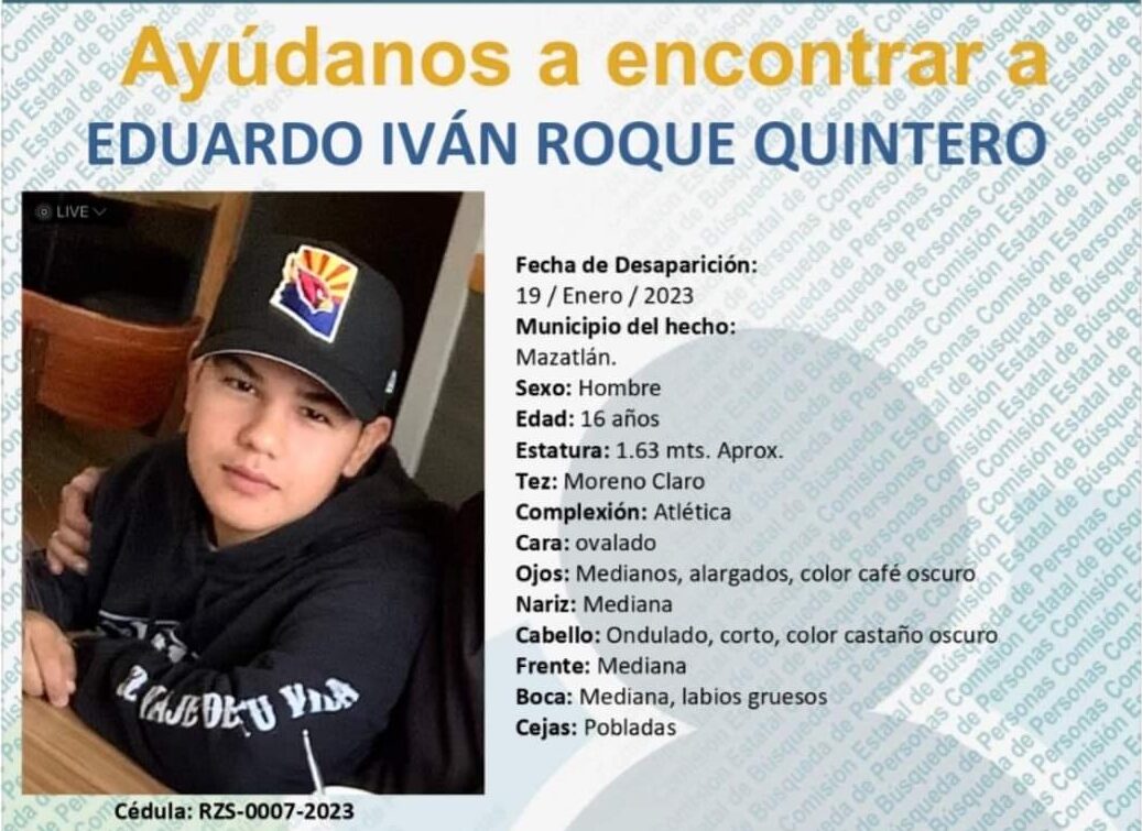 Eduardo Iván desaparecido en Mazatlán