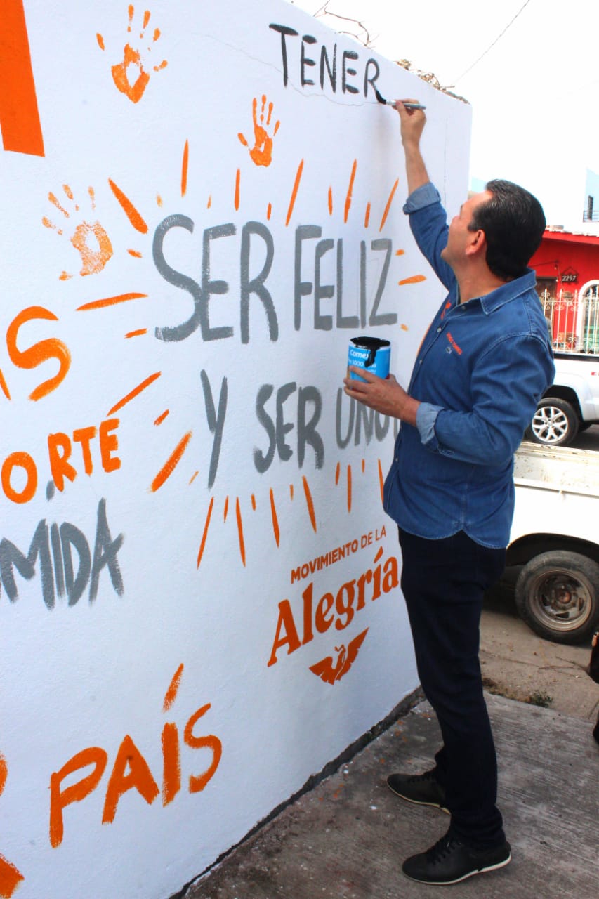 “Pintar de Alegría a México”: La primera campaña que realiza Movimiento Ciudadano en Sinaloa
