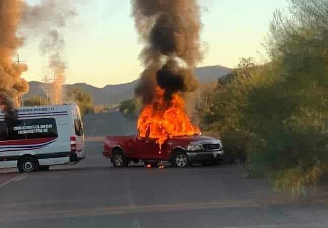 camioneta quemada