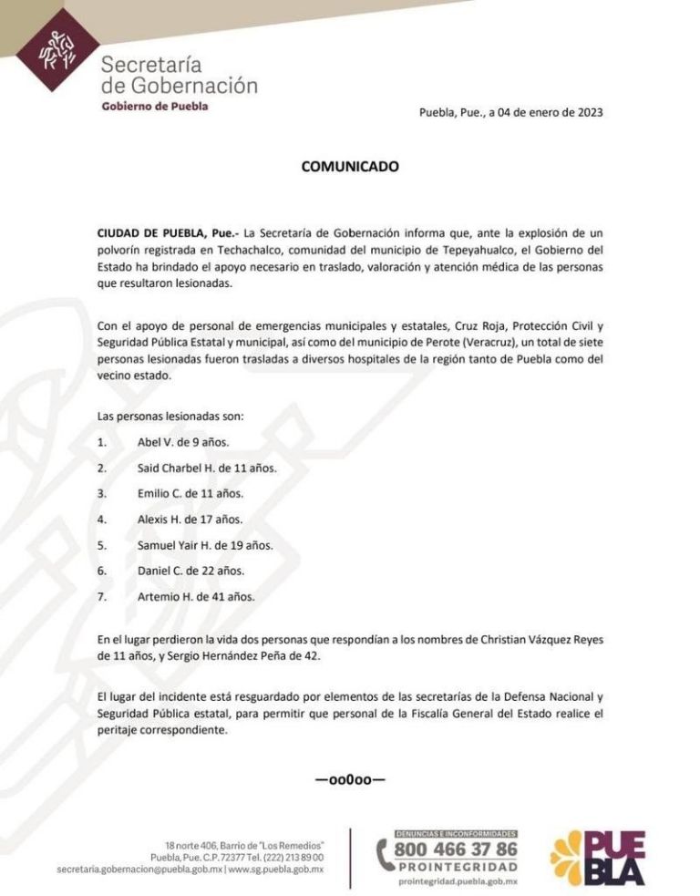 explota polvorín en puebla