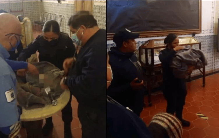 Abandonan bebé en iglesia SLP