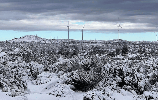Tormenta invernal nieve