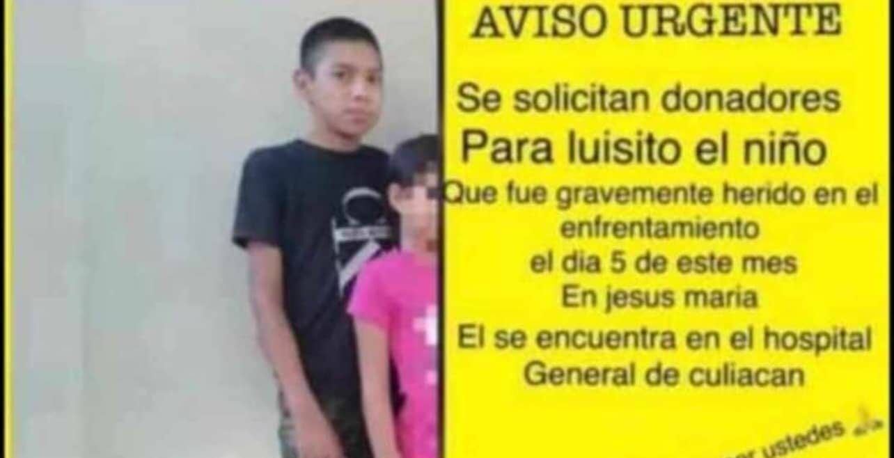 Familiares de Luisito, el niño baleado durante “Jueves Negro”, solicitan apoyo para alimentación