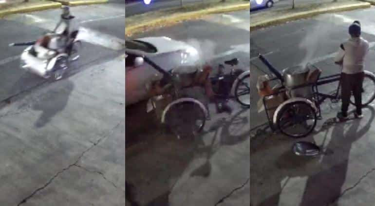 ¡La historia se repite! Atropellan a otro tamalero por calles del Estado de México