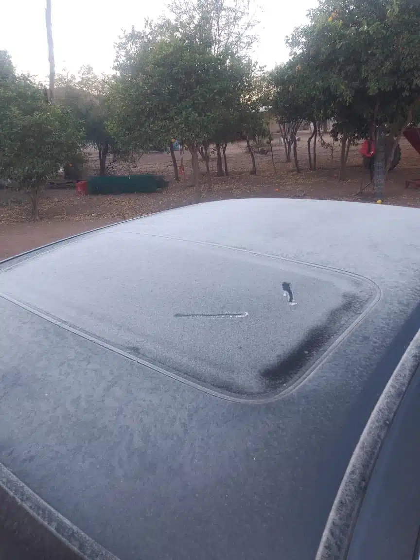 Se congela el agua en El Fuerte