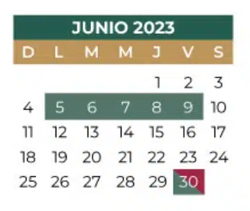 Calendario SEP Junio 2023