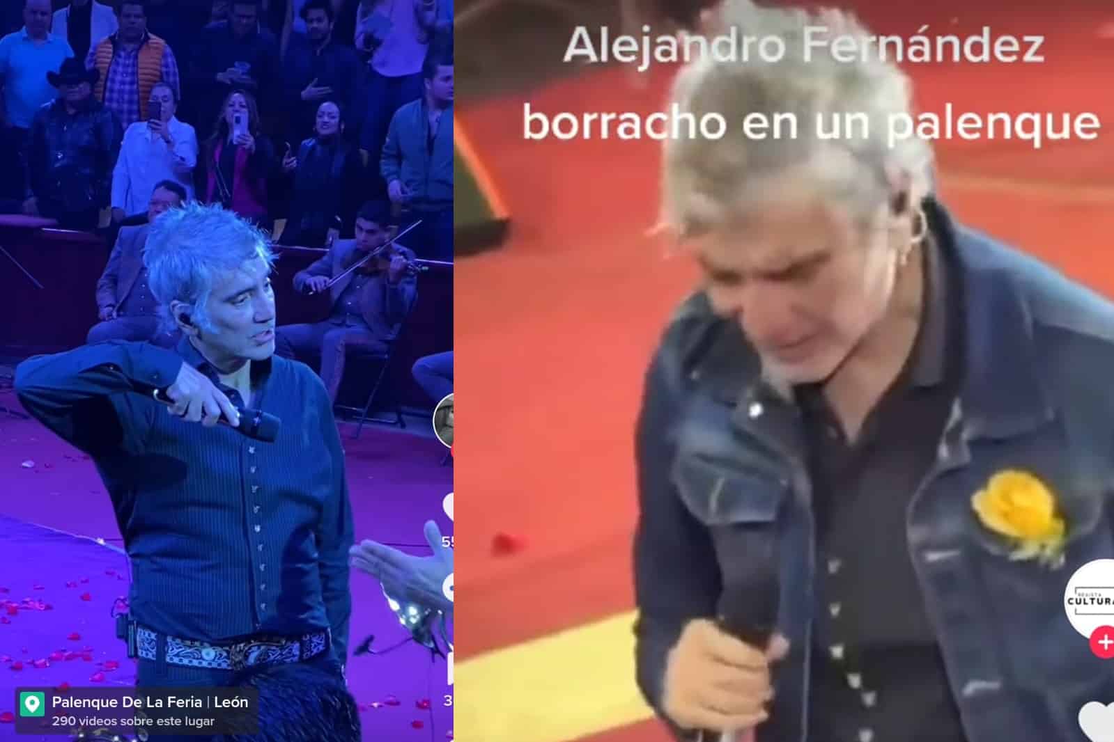 Captan al famoso Alejandro Fernández en estado inconveniente; ¡así cantó en palenque de León!