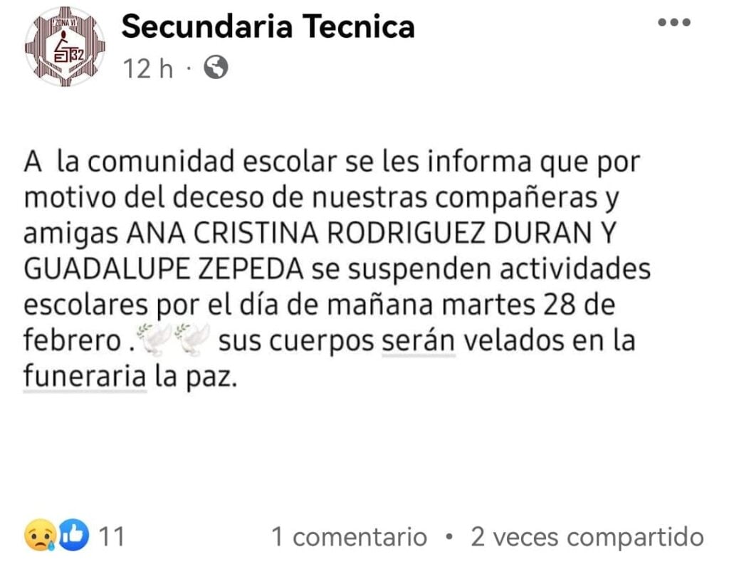 ETI 32 Agua Verde Suspensión de clases