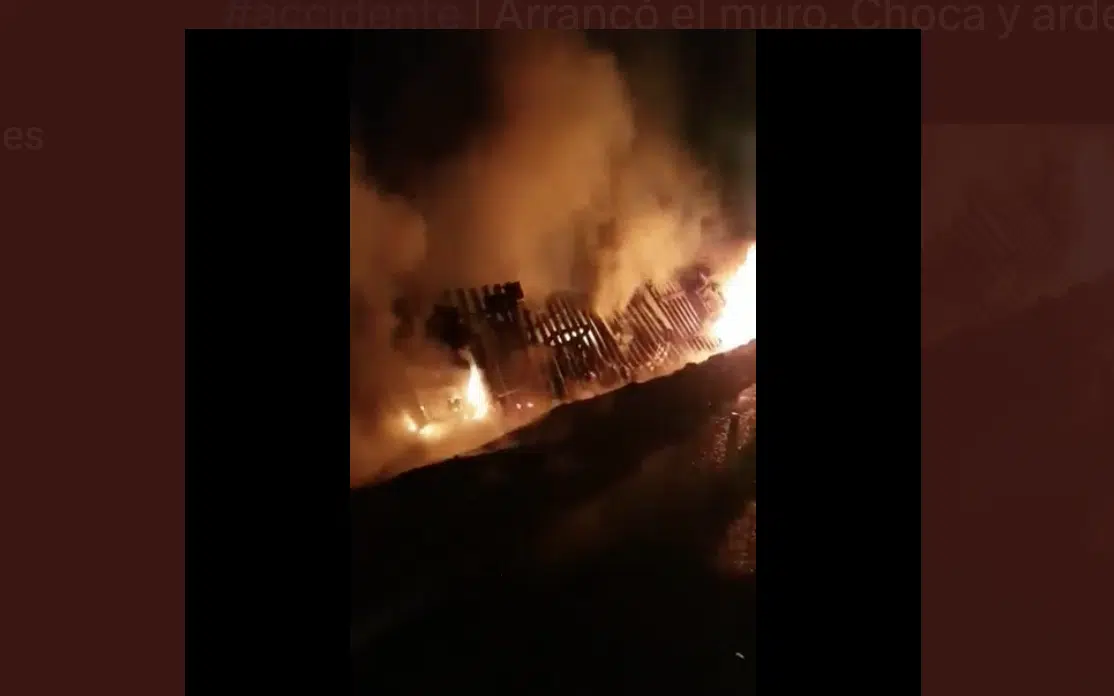 Incendio Tráiler Accidente Angostura