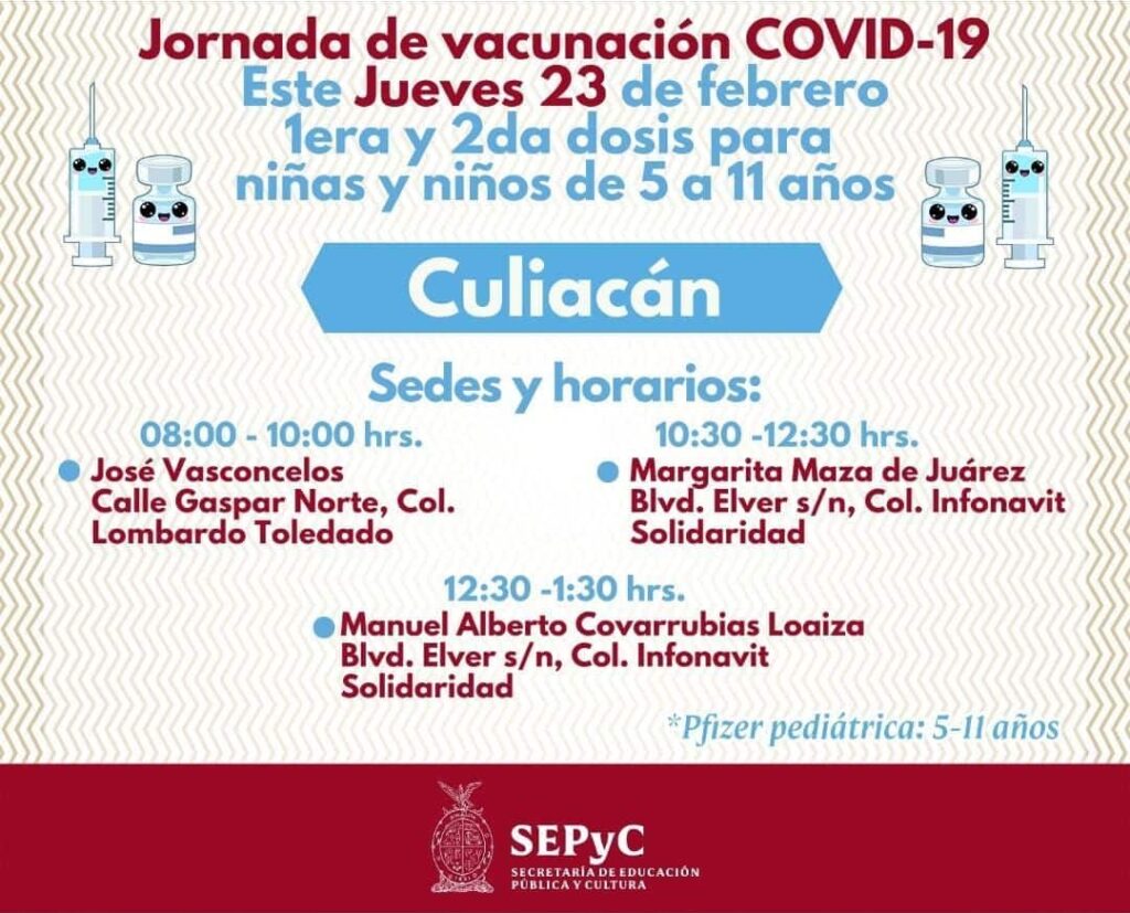 Jornada de vacunación en Culiacán