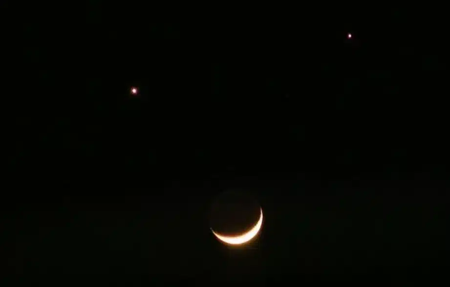 Luna Júpiter y Venus