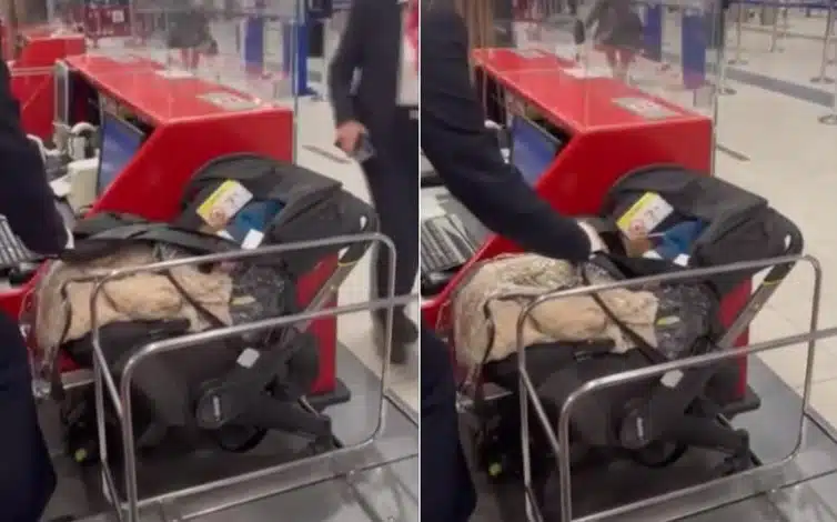 Pareja abandona a bebé en aeropuerto