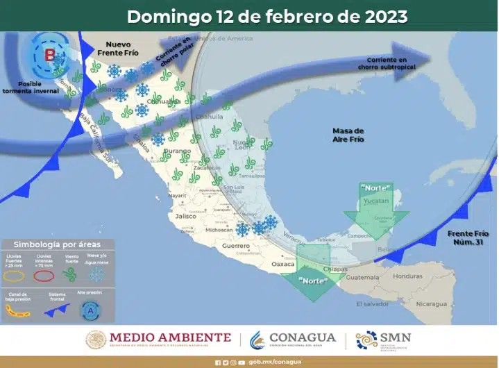 Sexta Tormenta Invernal Frío Clima México