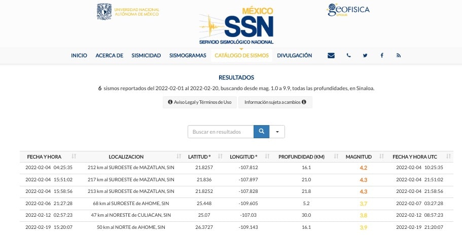 Sismo Culiacán