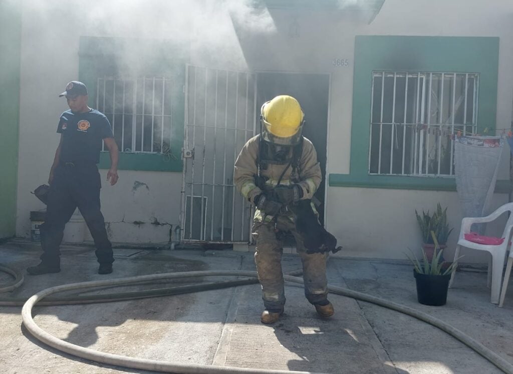 ¡Rescate de lomitos! Bomberos salvan de morir quemados a cinco perritos en Mazatlán