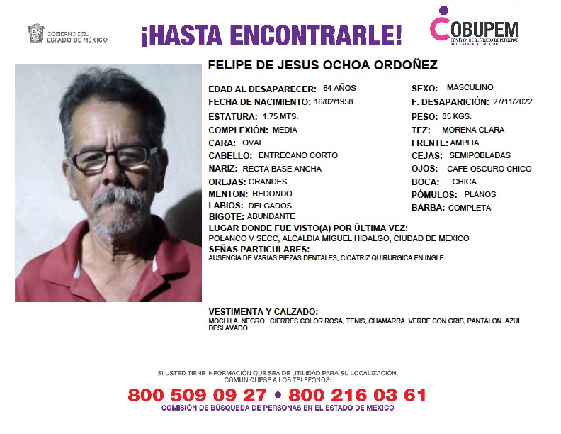 ¡Lo buscan! Don Felipe fue a la marcha de AMLO en noviembre a la CDMX y ya no regresó