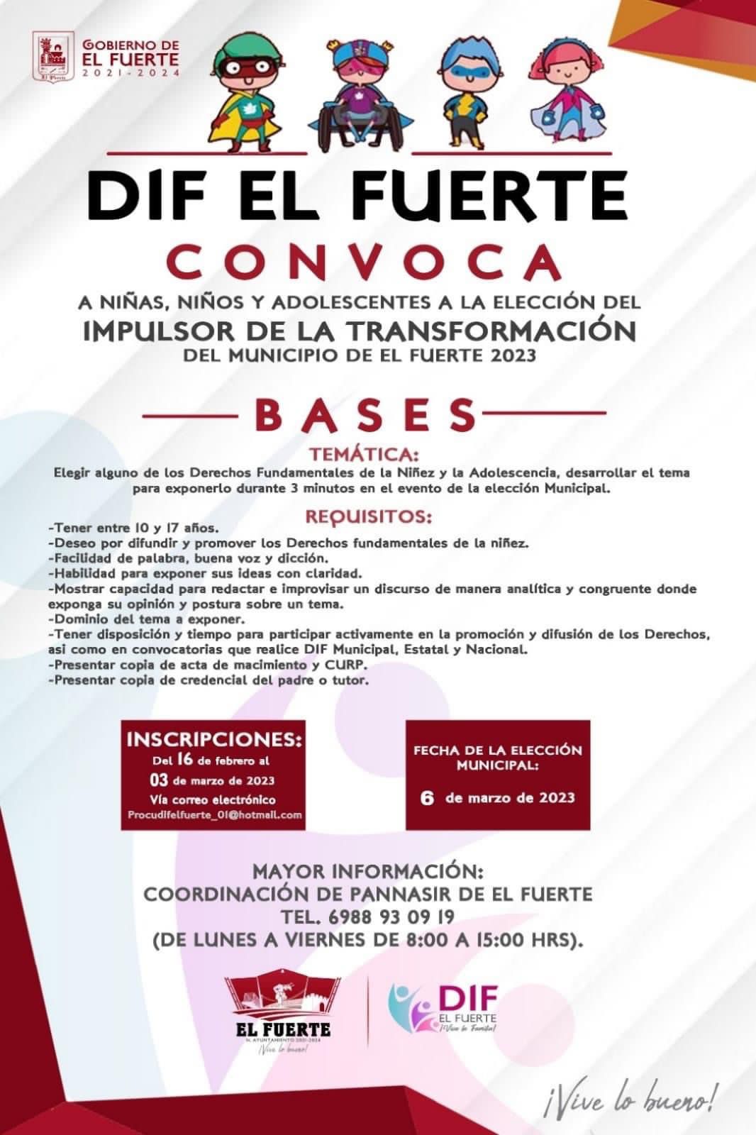 ¿Tienes entre 10 y 17 años y vives en El Fuerte? Participa en "Transformación 2023"