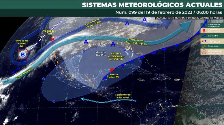 clima méxico 19 de febrero