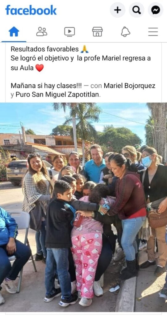 restituyen a maestra por toma de escuela (2)