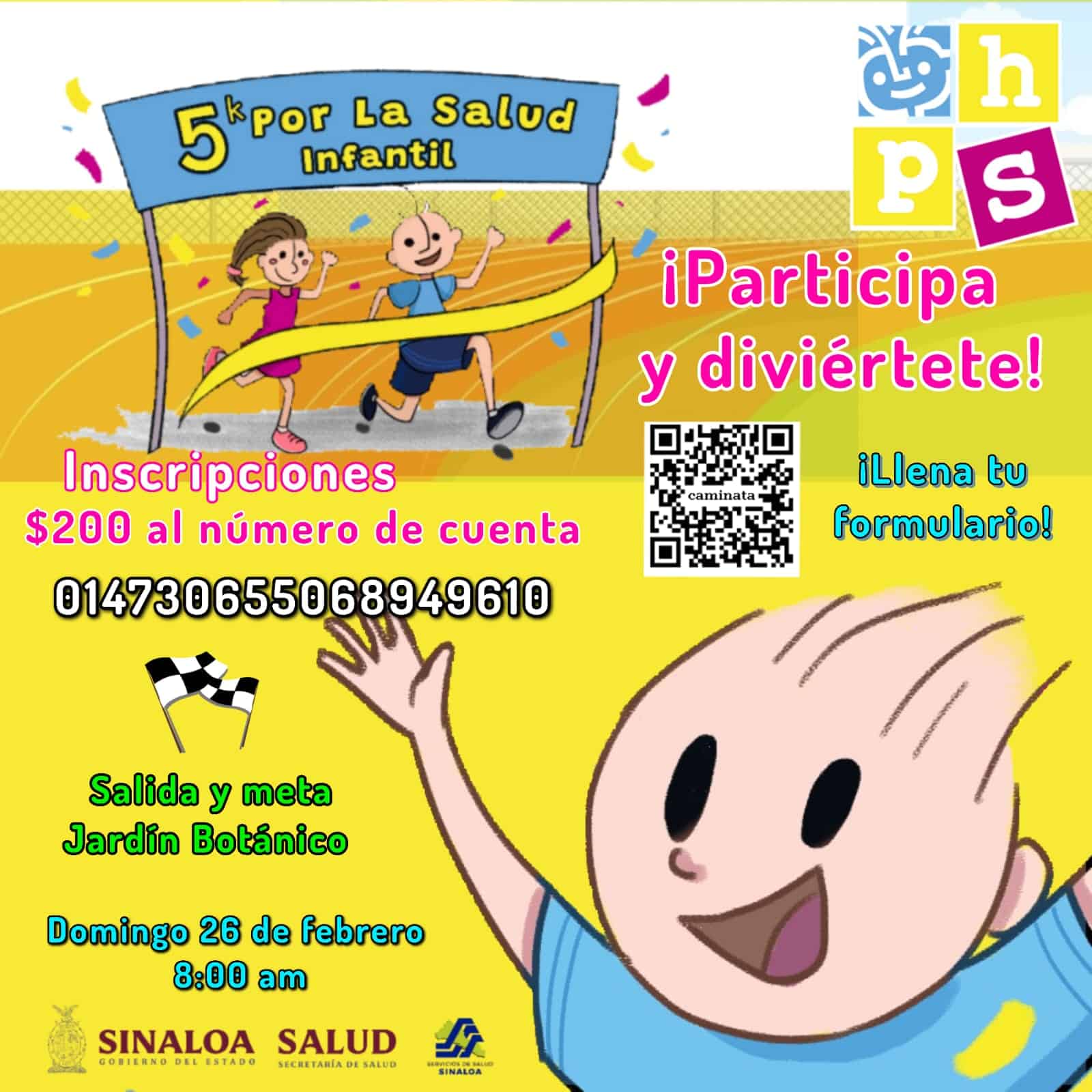 Pediátrico de Culiacán invita a caminata con causa este domingo “Por la Salud Infantil”
