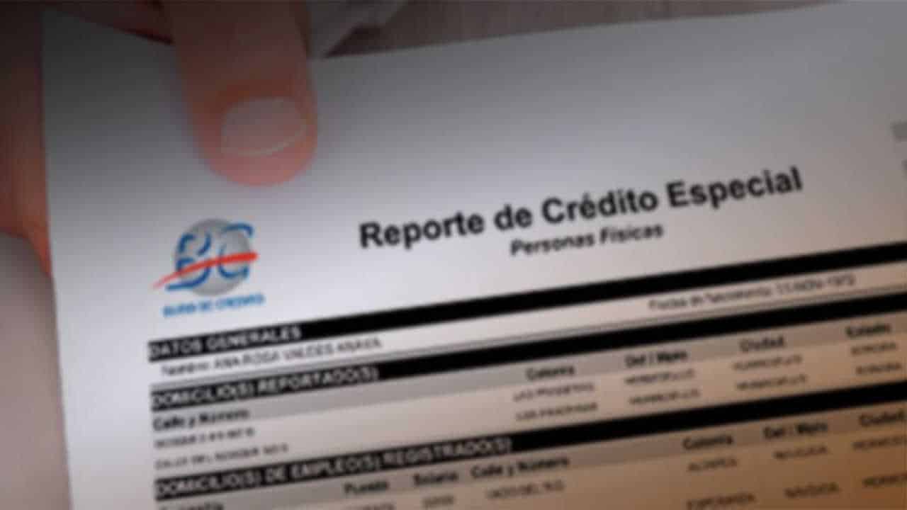 Reporte del Buró de crédito