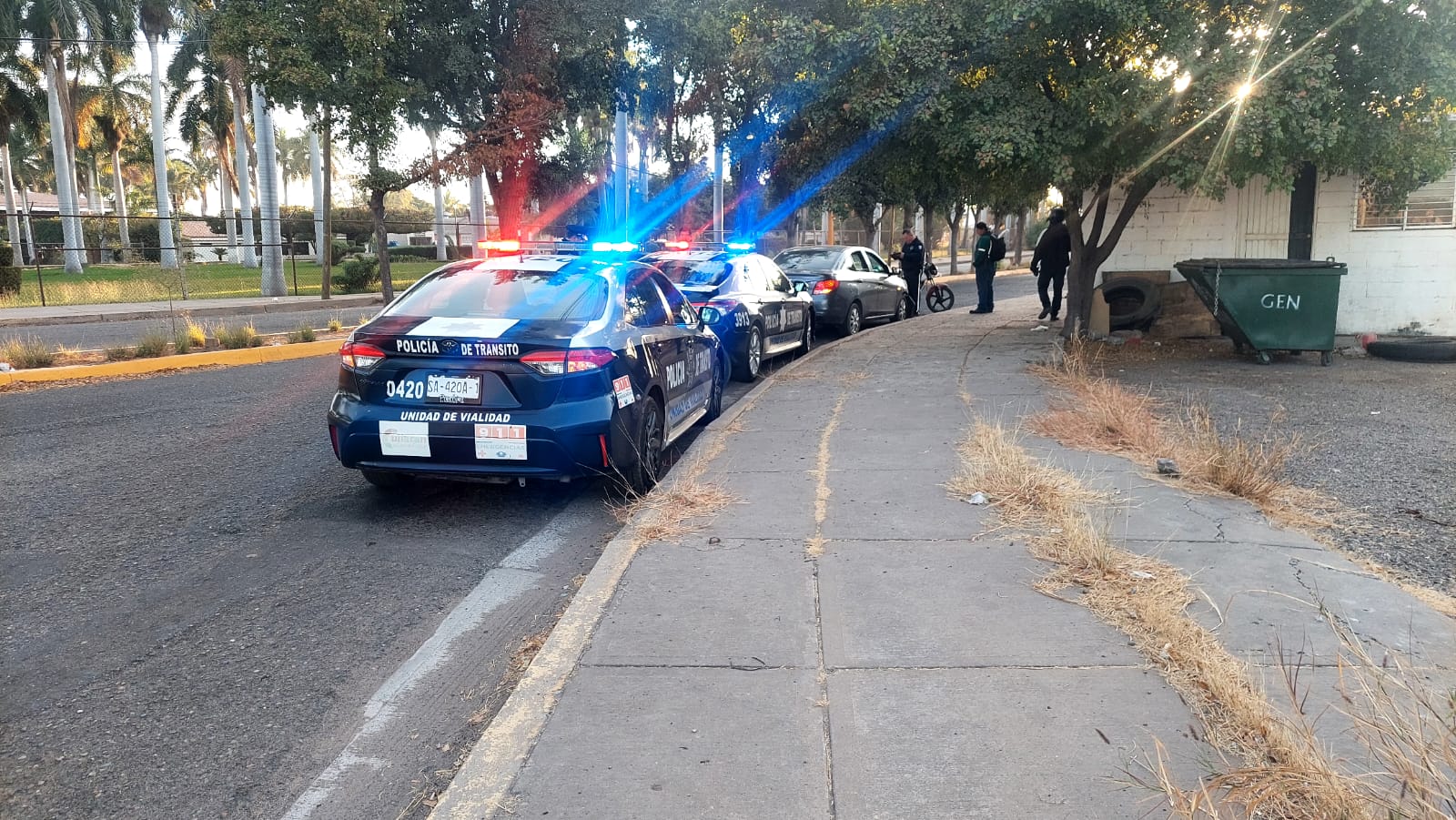 Accidente Aveo Moto Policías Culiacán