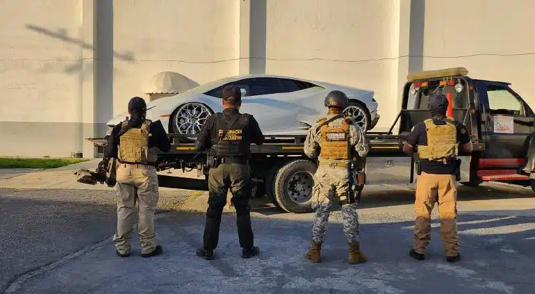 Aseguran un Lamborghini de lujo tras ser relacionado con secuestro de estadounidenses en Tamaulipas