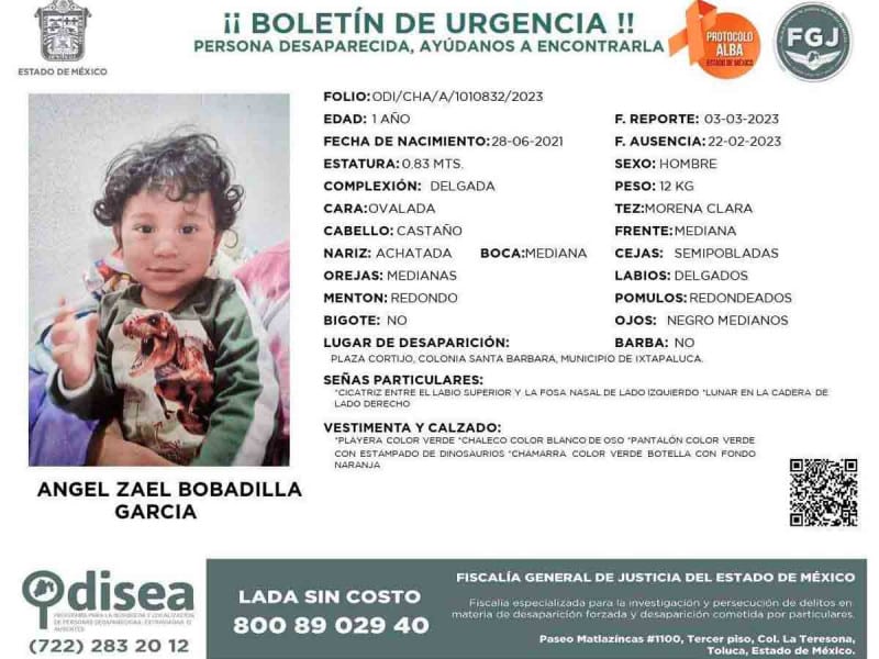 Bebé sustraído Ixtapaluca