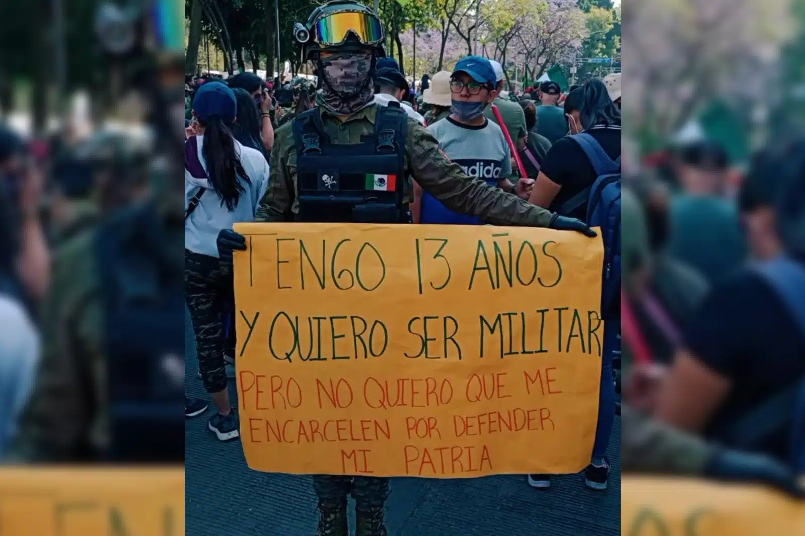 Marchan en defensa de militares detenidos en Nuevo Laredo