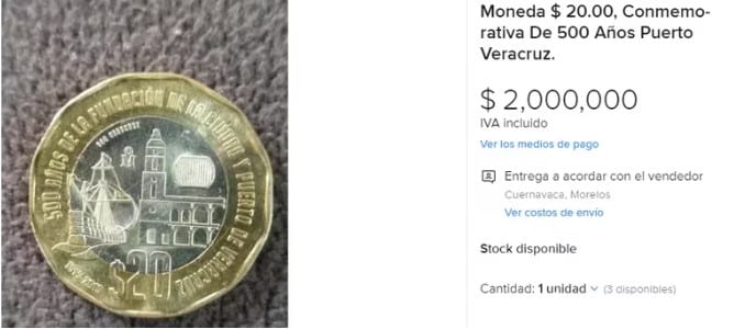 Moneda 20 pesos