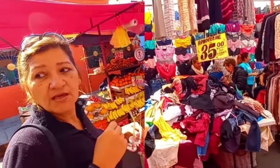 Mujer cubana en tianguis