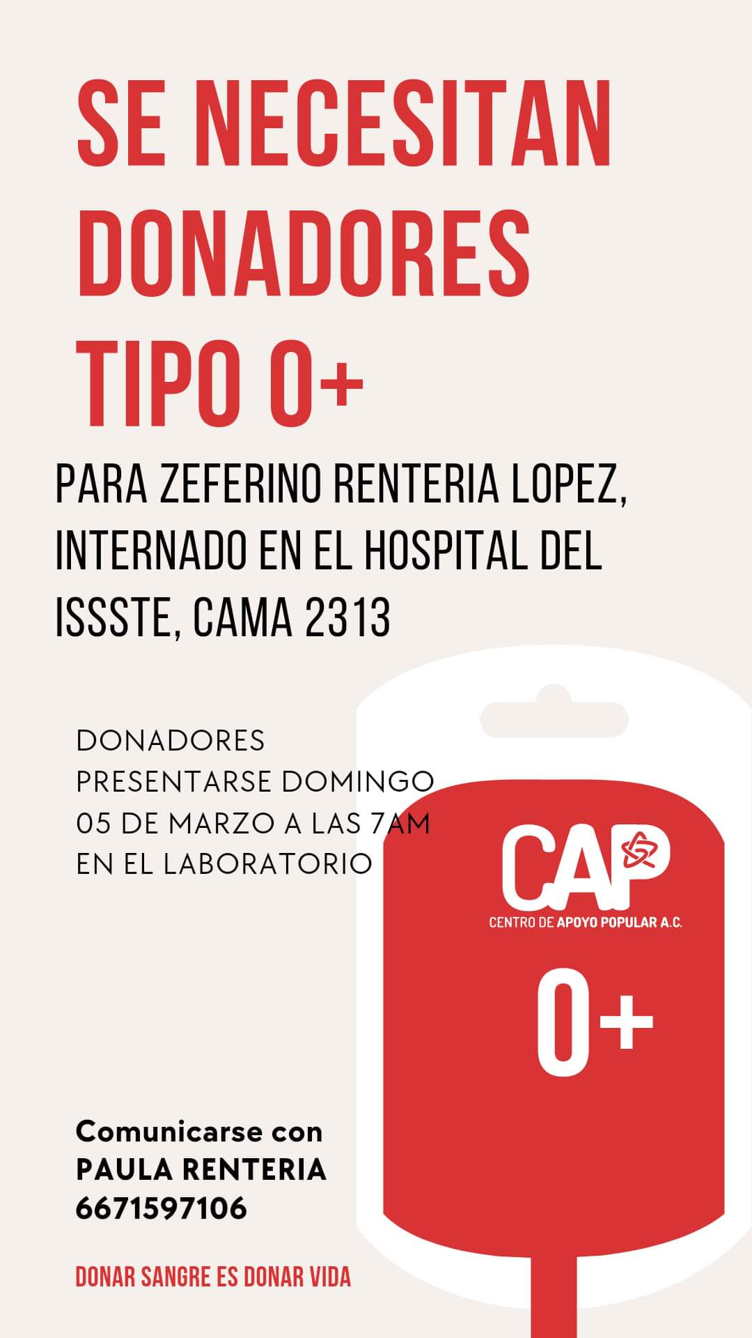 Solicitan sangre para don Ceferino, quien fue atropellado por urbano en Culiacán 