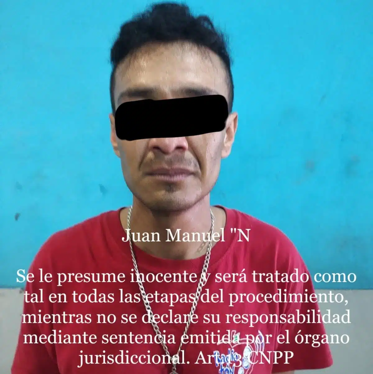 Juan Manuel fue detenido por presuntamente intentar agredir a su tía con un arma blanca