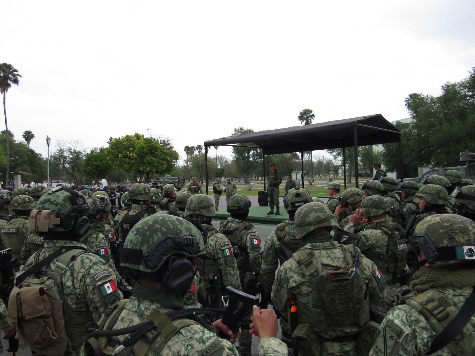 ¡Blindan Río Bravo, Tamaulipas! Arriban 300 integrantes de la Fuerza de Tarea de la Sedena