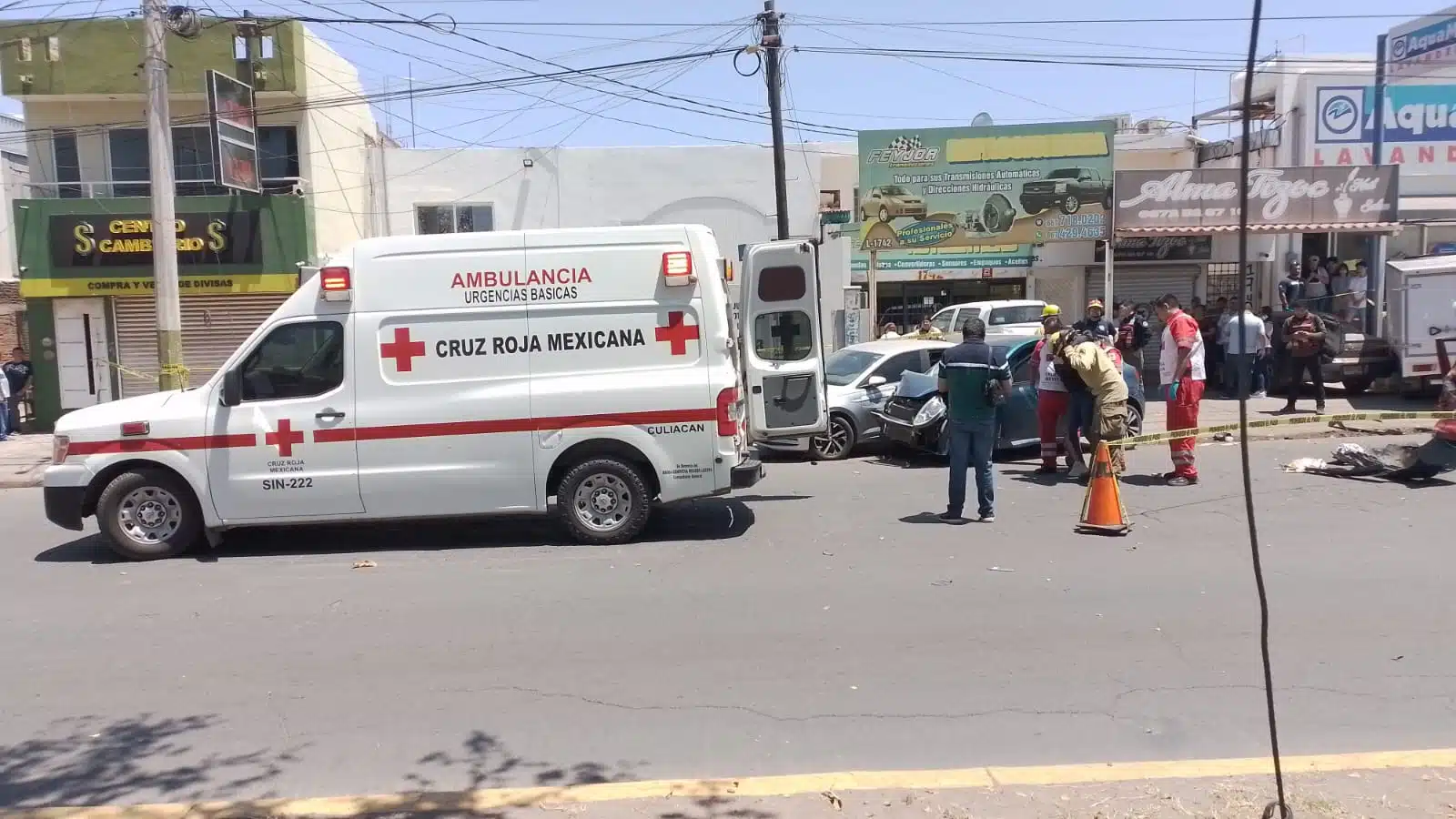 Accidente Carambola Culiacán Cruz Roja