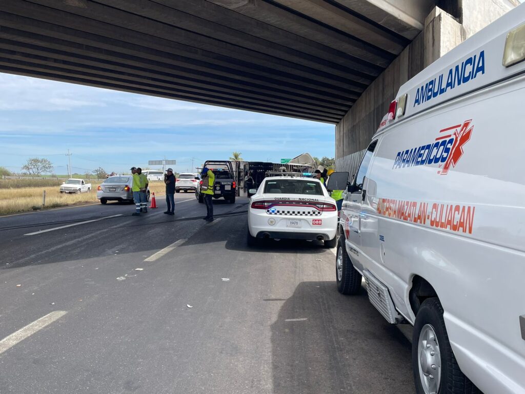 Accidente maxipista Culiacán-Mazatlán