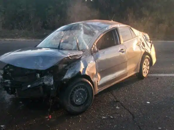 Accidente volcadura mochitense en Guasave