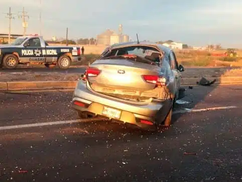 Accidente volcadura mochitense en Guasave