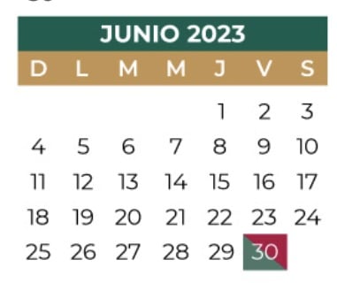 Calendario SEP junio