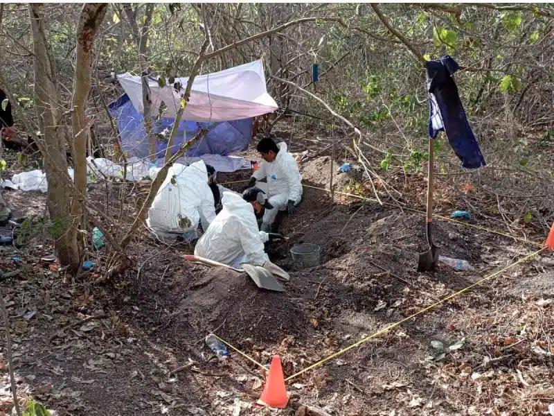 Encuentran 10 fosas clandestinas en Colima; van 26 cuerpos recuperados