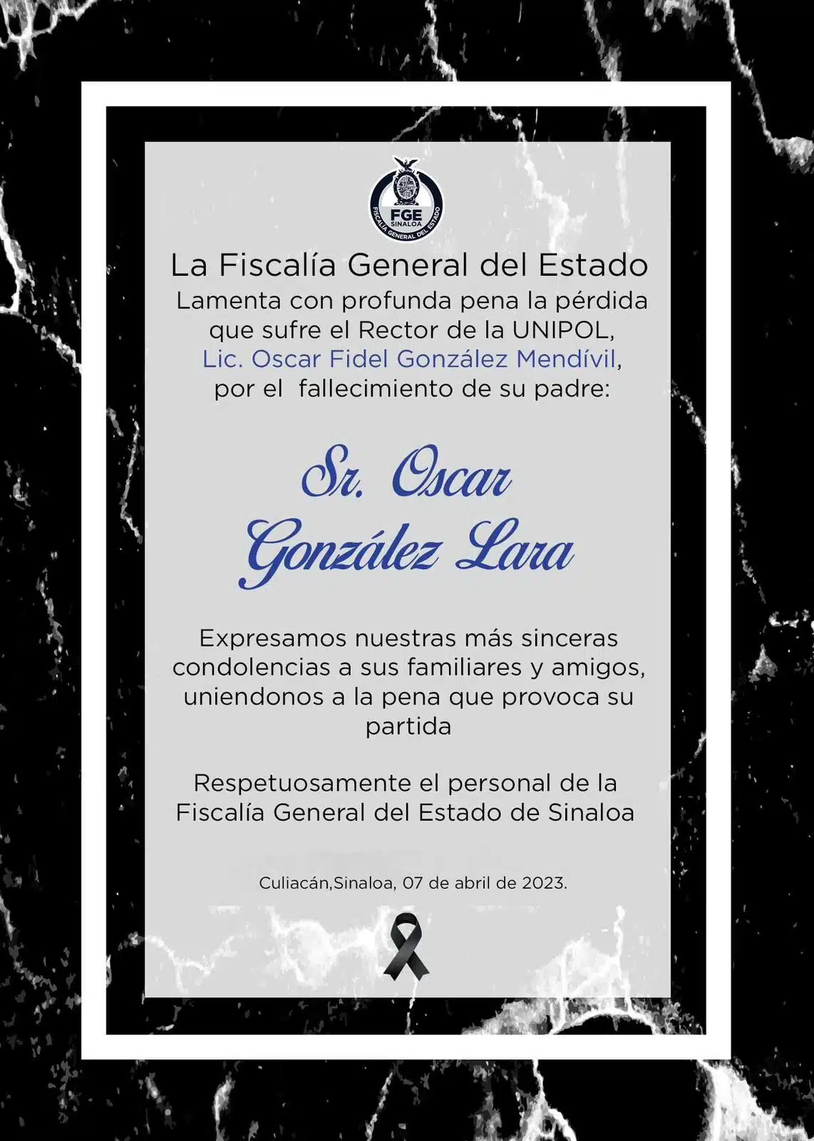 Fallece Oscar González Lara, padre de rector de la Unipol en Sinaloa 00