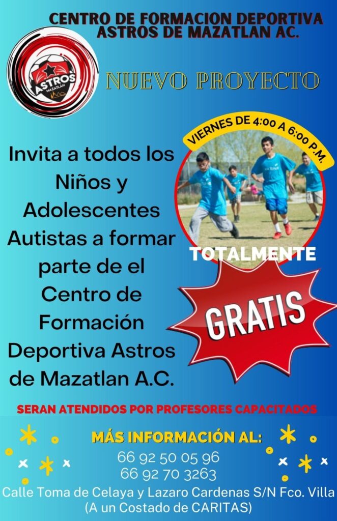 Fútbol, Niños, Jóvenes, Autismo, Mazatlán