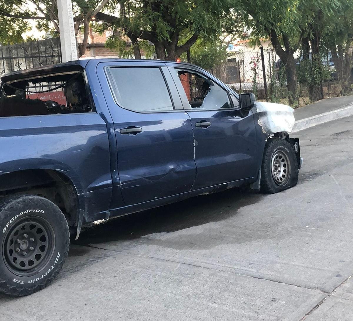 Incendio patrullas Policía Municipal Choix
