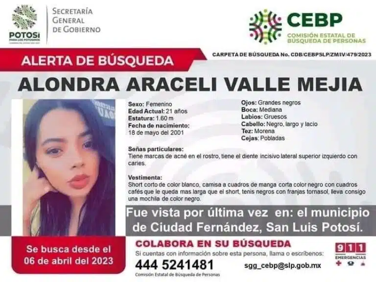 Otra joven mujer desaparecida; Alondra Araceli, de 21 años, desapareció tras ir a entregar ropa